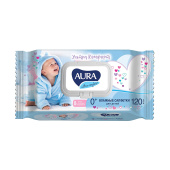 AURA   Влажные  Салфетки Антибак. 120шт. детские