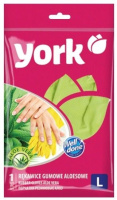 Перчатки   резиновые YORK с экстрактом Алоэ (L)