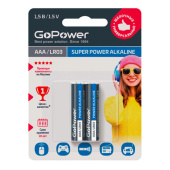 GoPower Alkaline AAA (2шт) LR03 BL2 1.5V /12