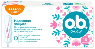 Тампоны o.b. Super Original 16шт фото в интернет-магазине KUTAVA