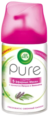 Airwick 250 мл. Сменный аэрозоль  Пьюр Пачули и Эвкалипт фото в интернет-магазине KUTAVA