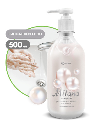 МИЛАНА Крем - мыло жидкое УВЛАЖ. ЖЕМЧУЖНОЕ,   1 литр фото в интернет-магазине KUTAVA