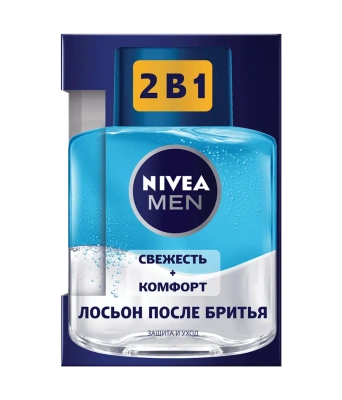 Nivea Men  лосьон после бритья 2в1 Свежесть и Комфорт 100мл фото в интернет-магазине KUTAVA