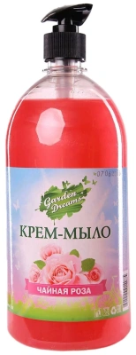 Крем-мыло  Жидкое  1000 мл  " GARDEN Drems " Дозатор Чайная Роза фото в интернет-магазине KUTAVA